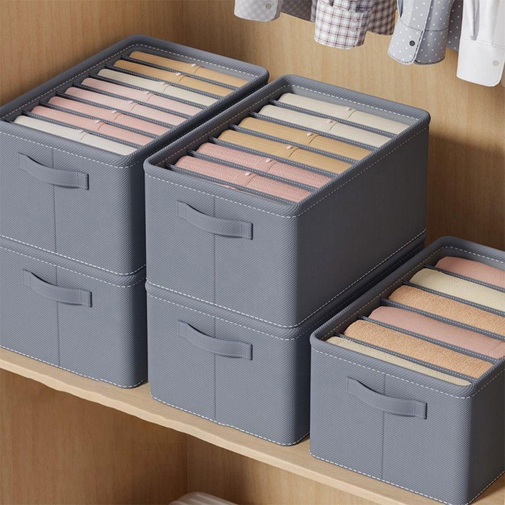 New 7/9 Grids Clothing Storage Box Stackable Clothes Separator Socks Storage Container Organizing Container Home