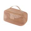 Large Capacity Mesh Handheld Makeup Bag Zipper Multi-layer Transparent Mesh Cosmetic Bag Organizer Case Square