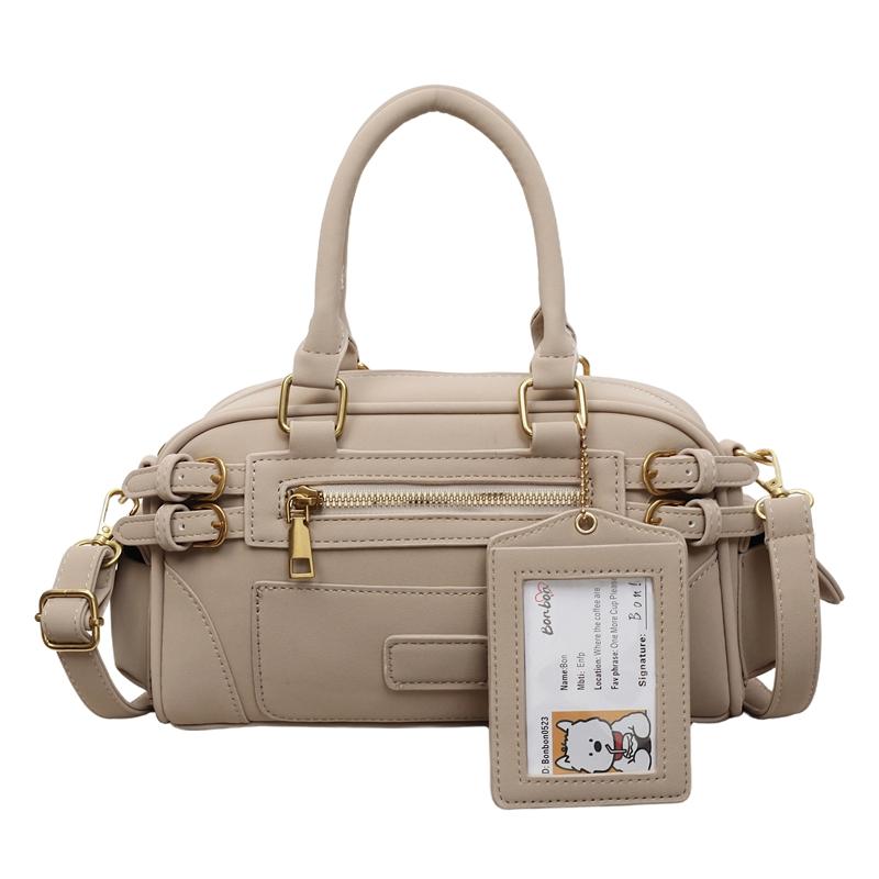 Faionable Bowling Bag Women's Handbag Crossbody Bag Versatile Small PU Leather Casual oulder Bag Versatile Bags Motorcycle Bags