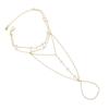 Multi Pcs Tassel Chain Finger Hand Bracelets Thin Link Chain Paved Clear Zircons Hand Jewelry