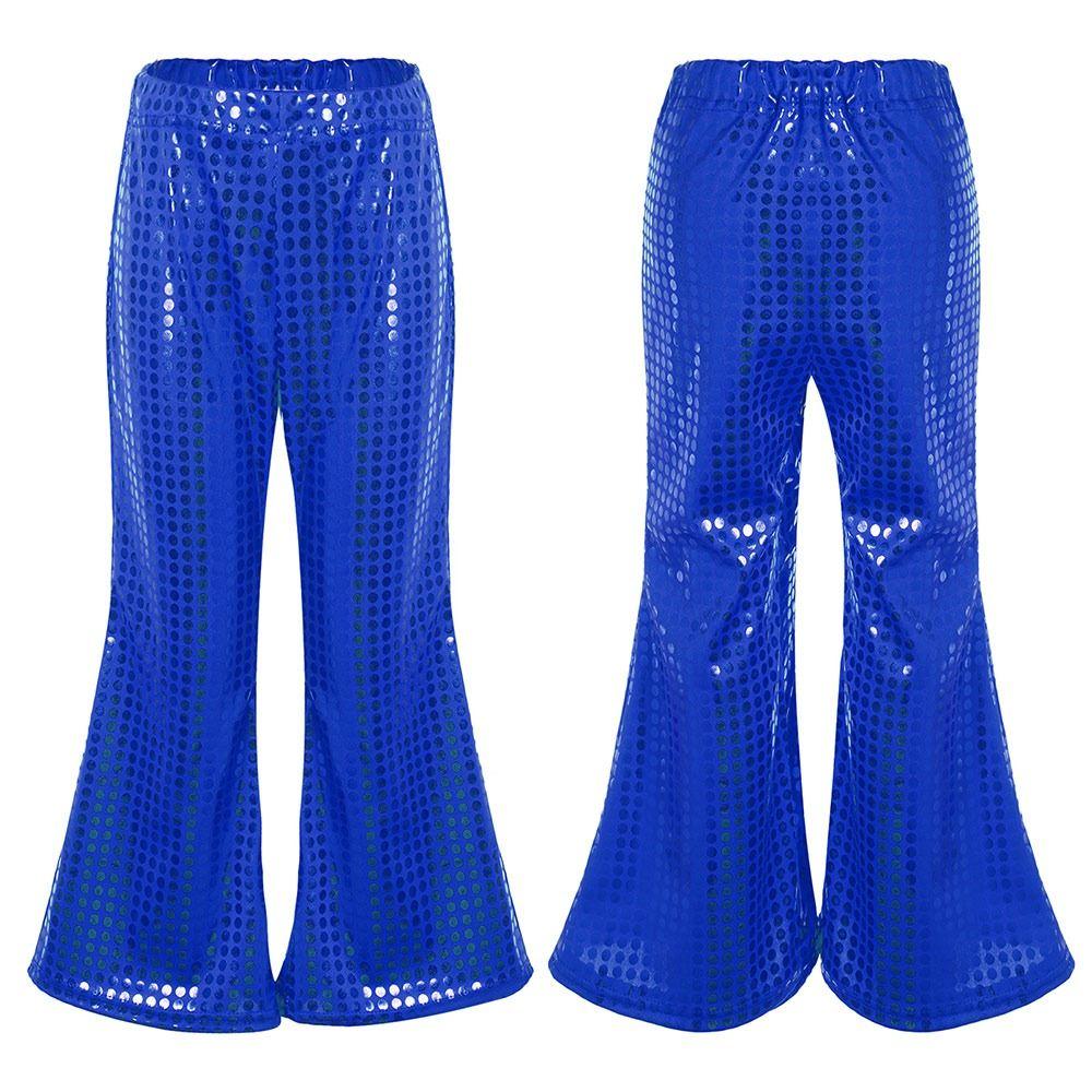 Shiny Sequin Kids Dance Pants Elastic Waistband Disco Party Pants Hip Hop Pants  Kids Boys Girls
