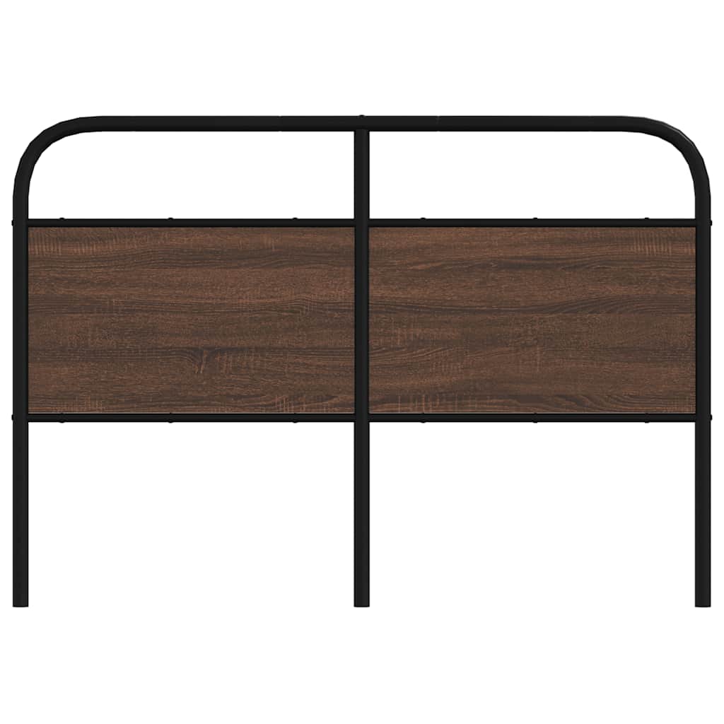 Replacement Headboard Brown Oak Effect 120 cm Steel and Wood Based Material