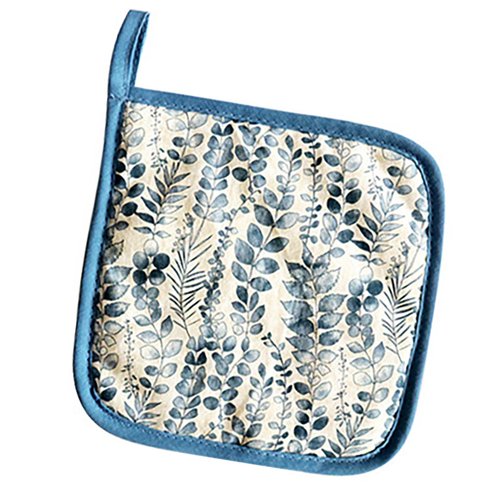 

Anti-Scalding Microwave Cotton Gloves Insulation Pads Thickened Heat-Resistant Kitchen Oven Baking Barbecue Tools B синій
