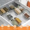 3 Layer Spice Drawer Organizer Expandable Spice Jar Rack Tray Plastic Seasoning Organizer Cabinet Kitchen Shelves for Countertop