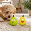 Boredom Relief Pet Toy Squeaky Pear Dog Toy, Latex Chew Anxiety Interactive Fetch Teeth Cleaning for Aggressive Chewers Durable Teething