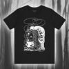 The Witch and Her Cauldron, Helen Stratton Art, Witchy Goth T-shirt, Vintage Occult Shirt, Black Magic Unisex Jersey Short Sleeve Tee