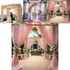 Outdoor Wedding Decor Fabric Bridal Arch Backdrop With Polyester Tulle For Party Event