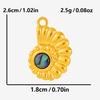 6pcs Real Natural Abalone Shell Geometric Charm Stainless Steel Charms For Jewelry Making Supplies Ocean Pendants DIY Materials