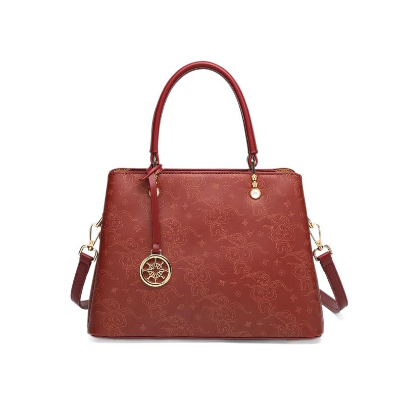 Handbag, Fashionable Bridal Bag, Women's Large Capacity High-end Wedding Bag, Red Festive Wedding Bag, Tote Bag, Wedding Celebration Bag