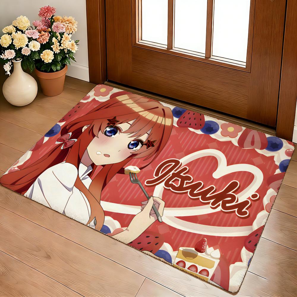 Anime Hot Q-Quintessential Q-Quintuplets Floor Mat Cozy Flannel Soft Thick Non-Slip Mat  Living Room Bedroom Kitchen Decor Rugs