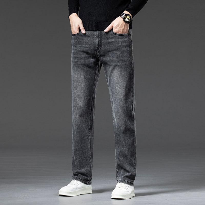 

Джинсы 9/10 для мужских Новые Осенние Стираные Износостойкие Стрейч Прямые Брюки 9/10 38