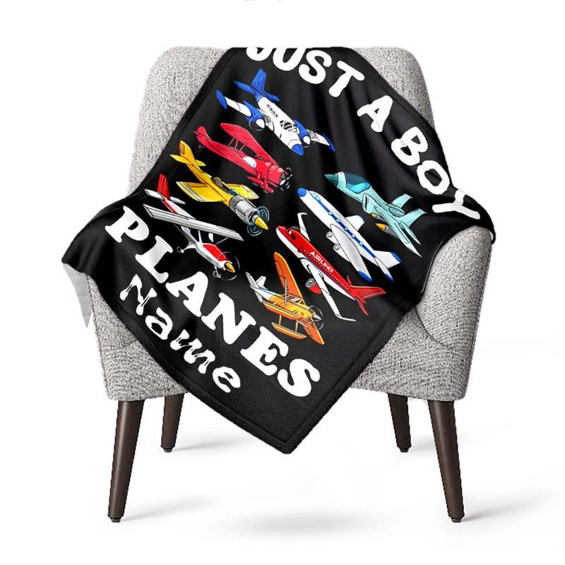 Aircraft Model Customize Your Name Blanket Used For Chair Office Sofa Bed Camping Soft And Warm Giving Friends And Relatives Birthday Graduation Gift