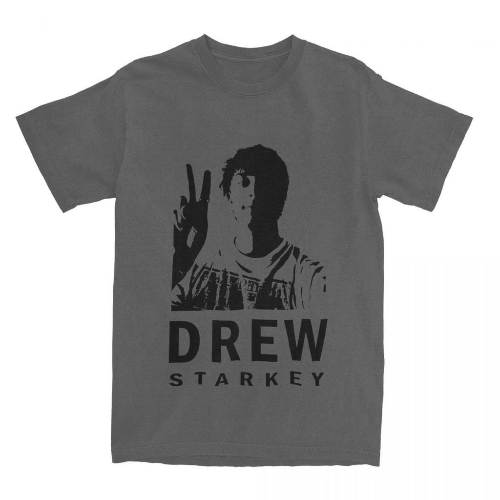 Men's Black And White Drew Starkey T Shirts Cotton Tops Awesome Short Sleeve Crewneck Tee Shirt Summer T-Shirt