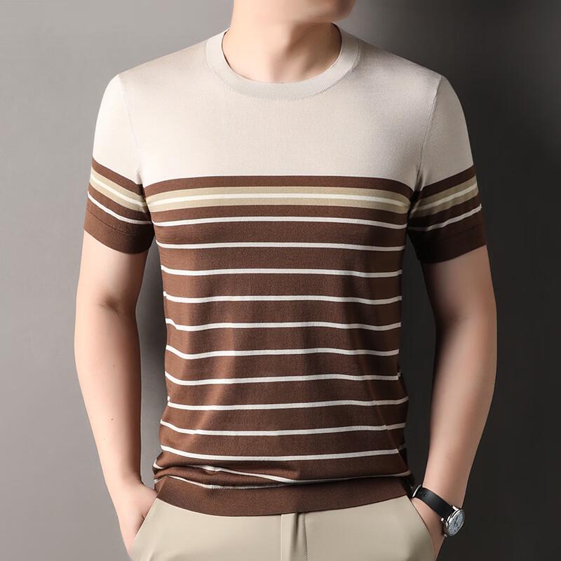 

IMAGINEX Men s Business Casual Knit Short Sleeve T-Shirt L