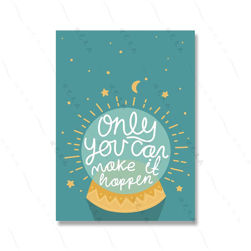 Floral Animal Print Pink Bedroom Hallway Poster Wall Decor Positive Quote Colourful Canavs Painting Kitchen Office Decor Picture