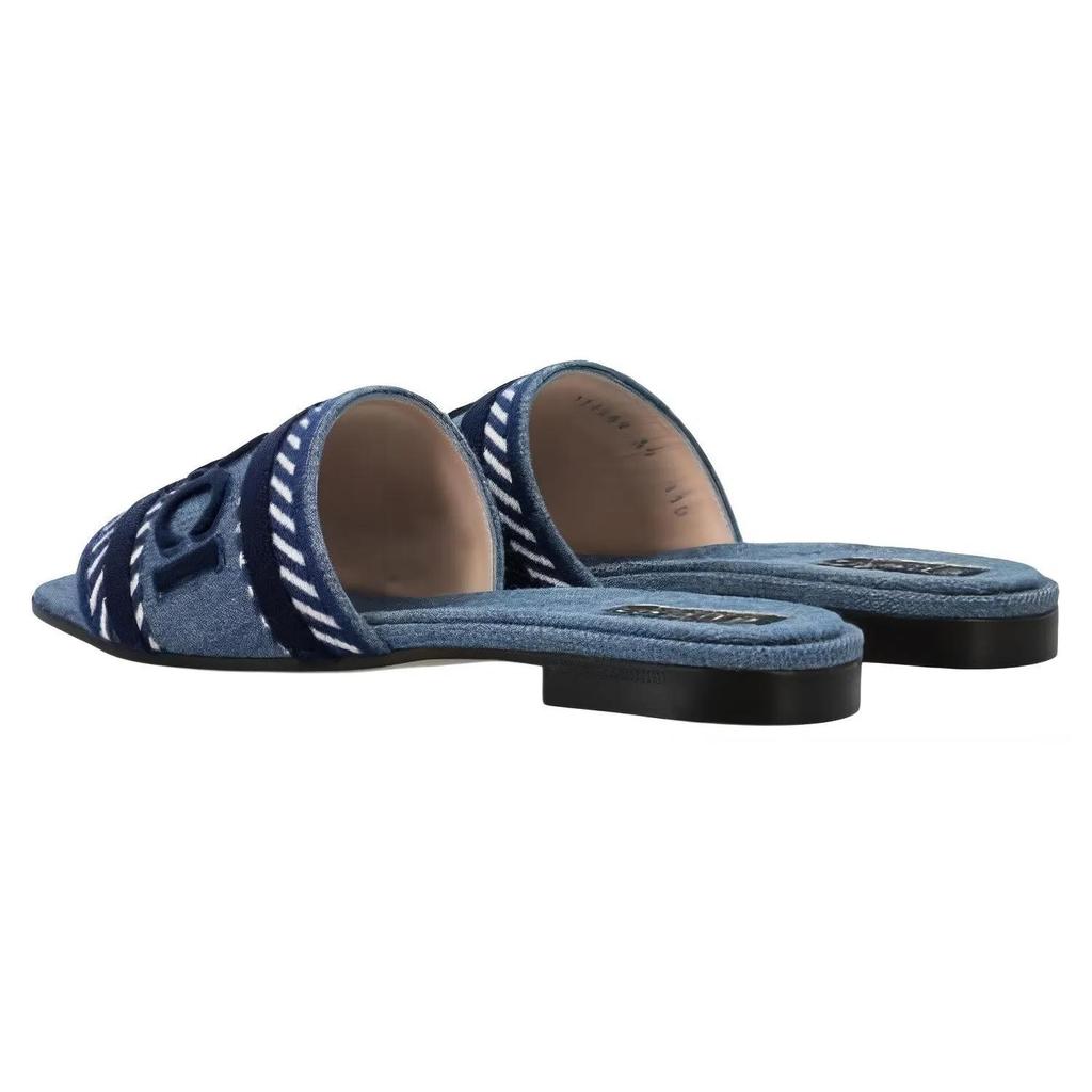 Gucci Womens Gucci Script Slide Sandal 'Light Blue Denim' Women's (Unisex) Slide Slippers