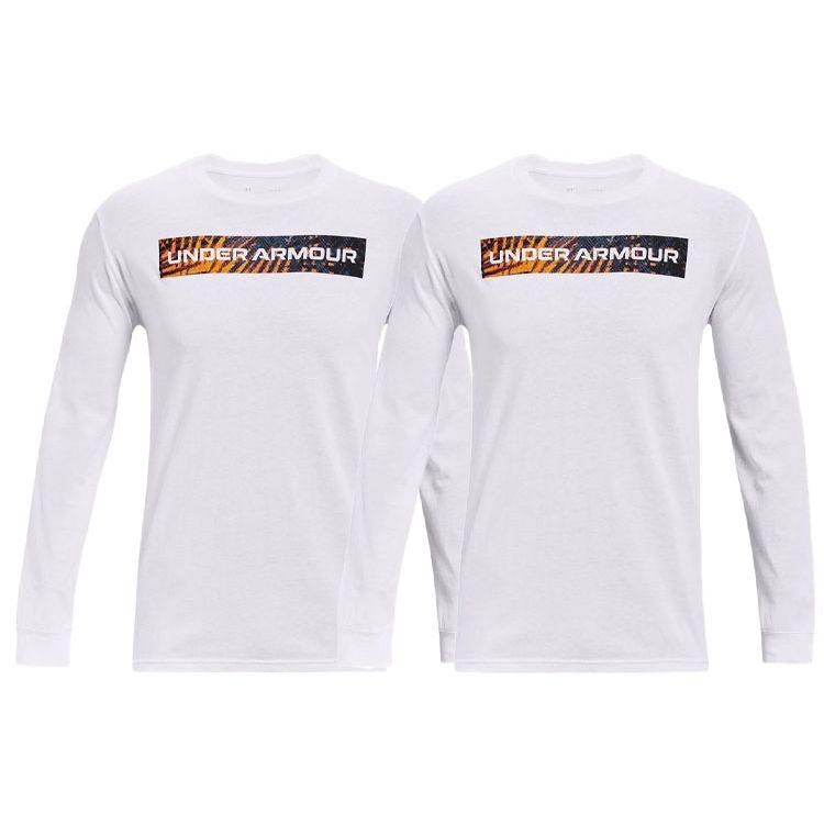 Under Armour Logo Letter Print Pullover Sports Training Breathable T-Shirt Men T-Shirts White 1370530-100