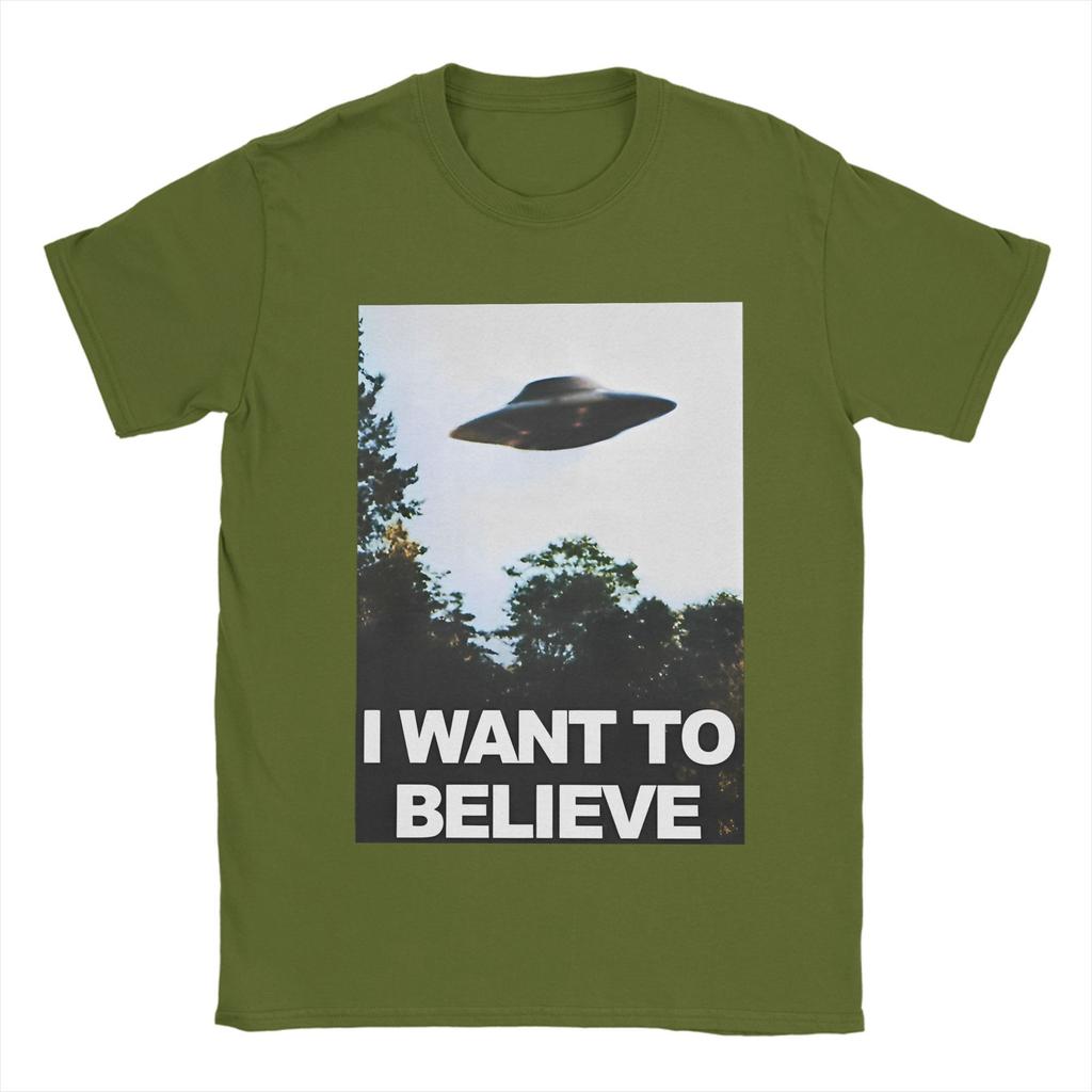 Akte X Film T-Shirts Herren Ich will glauben Neuheit 100% Baumwolle T-Shirt Rundhals Kurzarm T-Shirts Bedruckte Kleidung