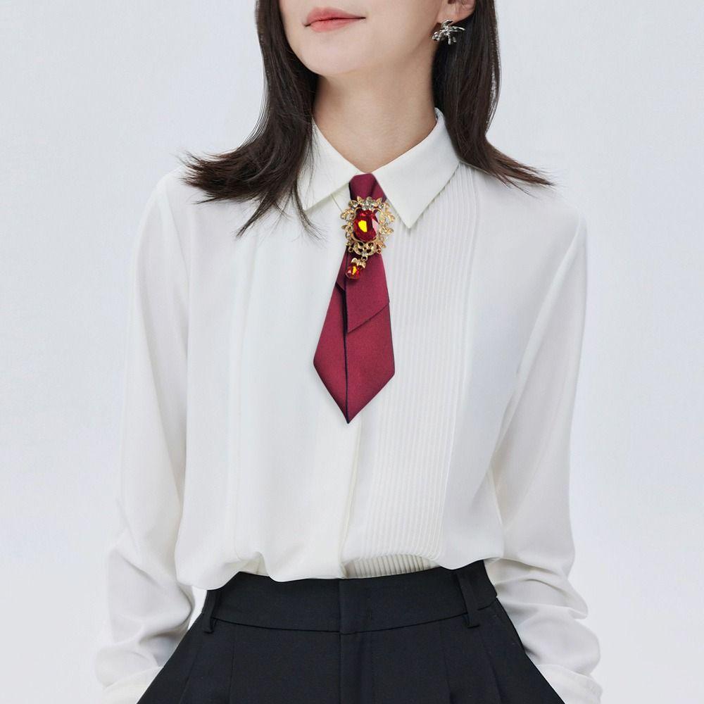 Handmade Women's Tie Diamonds Shirt Accessories Fashion Necktie  Party