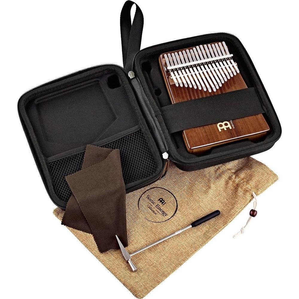 Sonic Energy Kalimba Sound Hole Collection 17 Keys Acacia C Major Scale KL1705H Includes Case Bag Cloth Tuning Hammer