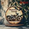 Retro Round Metal Sign Vintage Motorcycle Man Cave Garage Wall Art Aluminum Plaque Indoor Outdoor Home Decor Bar
