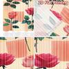 2D FLAT PRINTING 2pcs Curtains (Without Rod) Floral Pink Rose Design Saint Patrick Is Day Festival Creative Curtains Versatile