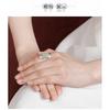 Adjustable Open Ring Women Men Vintage Hollow Oval Geometric Statement Jewelry Copper Plated