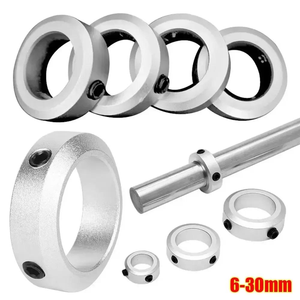 1Pcs 6-30mm Dia Fixed Locking Limit Ring Stop Screw Type Aluminum Alloy Shaft Collar Retaining Ring Retainer Locator Hardware