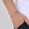 Classic A-Z Initials Bracelets for Men Women, 26 Letters Alphabet Charm Stainless Steel Wristabdn,Trendy Jewelry Gift