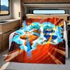 1PC Dragon Ball Super Print Flannel Blanket, High quality All Seasons, Home Decor, Warmth and Comfort, Perfect for Christmas Gifts
