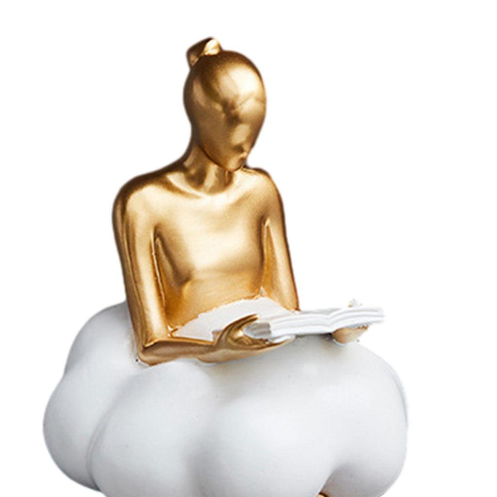 Art Statue Decor Women Christmas Gift Table Centerpiece Character Statue for Living Room Office Shelf Bookshelf Decorations