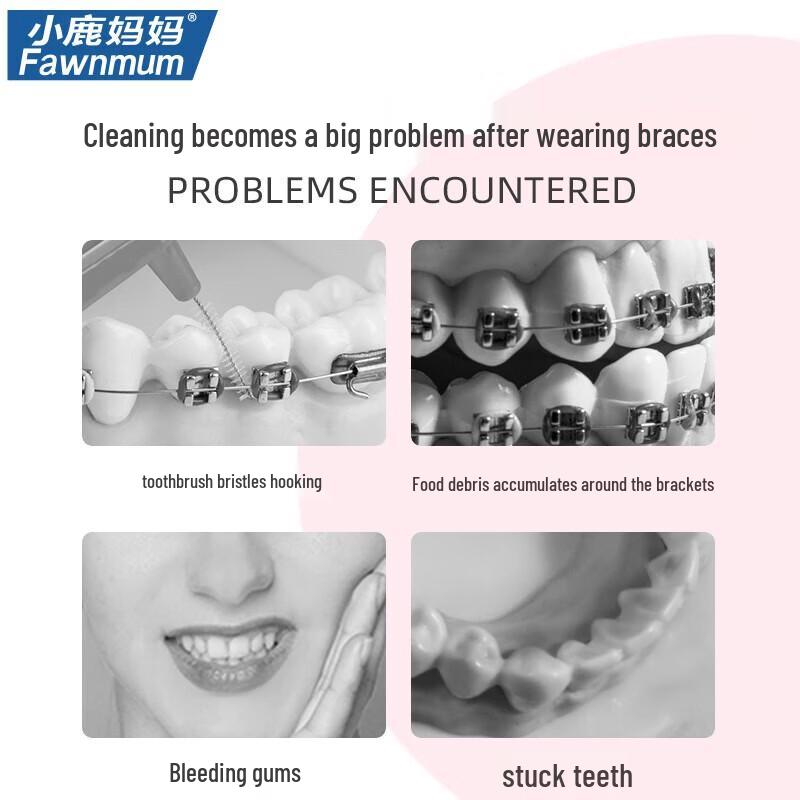 Little Deer Mom Orthodontic Toothbrush (2-Pack)