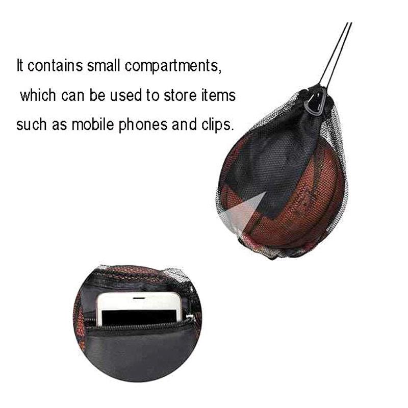 Ball Mesh Bag for Basketball Soccer Volleyball Drawstring Net Bag Carry Pouch Training Equipment Portable Large Capacity