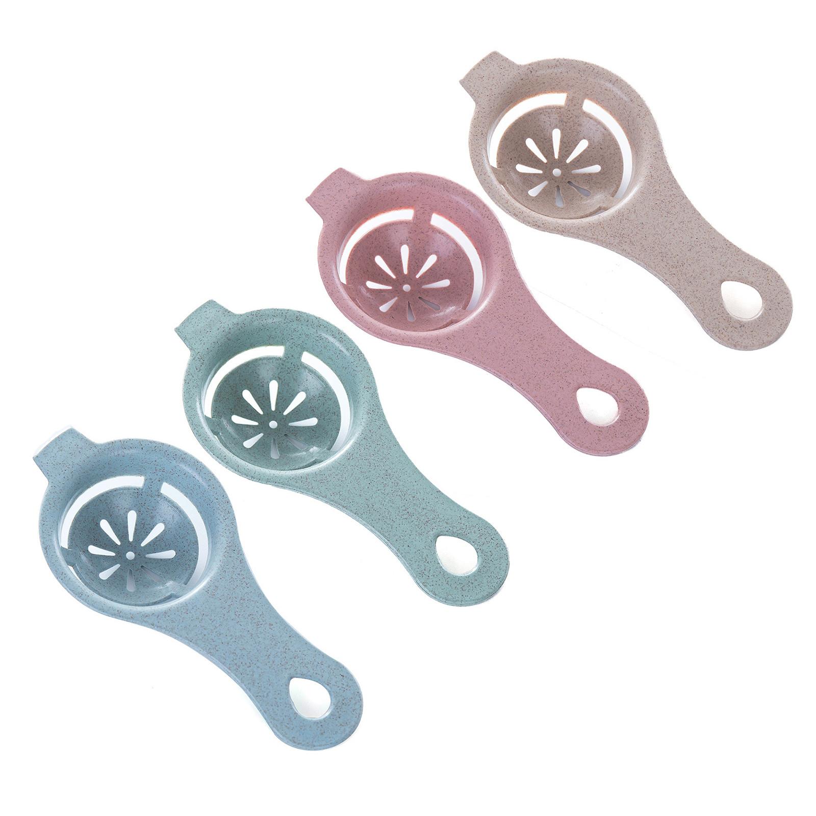 

Сепаратор для яиц, просеивающий кухонный гаджет, пластиковый фильтр, сито, разделитель, держатель, 4 шт.