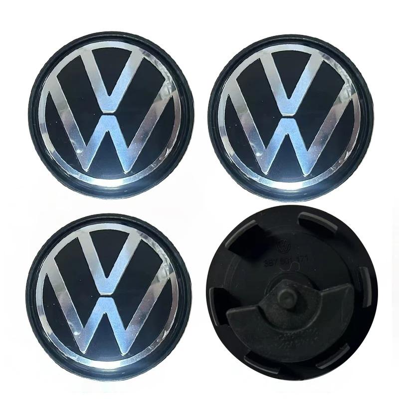 2026 Hot 4pcs 56mm 65mm VW floating Car Wheel Center Caps Hubcap Cover For VW Jetta MK5 Golf Passat styling CC Golf 3B7601171 1J0601171