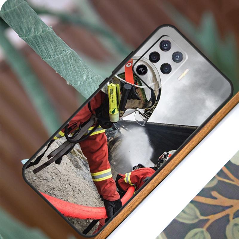 Firefighter Heroes Fireman For OPPO A17 A16 A15 A79 A58 A78 A98 A74 A94 A77 A5 A9 A96 A76 A52 A72 A53S A54S A57S Case