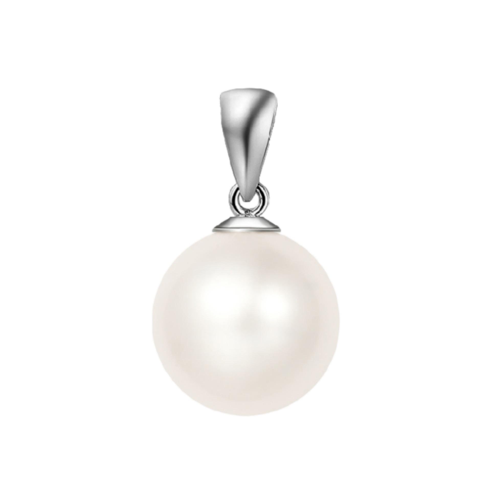 Elegant Pearl Pendant Necklace with White Beads for Women