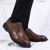 Business Dress Casual Shoes British Groom Leather Inner Height Increase Suit Soft Sole Wedding Leather Shoes Men Spring Job