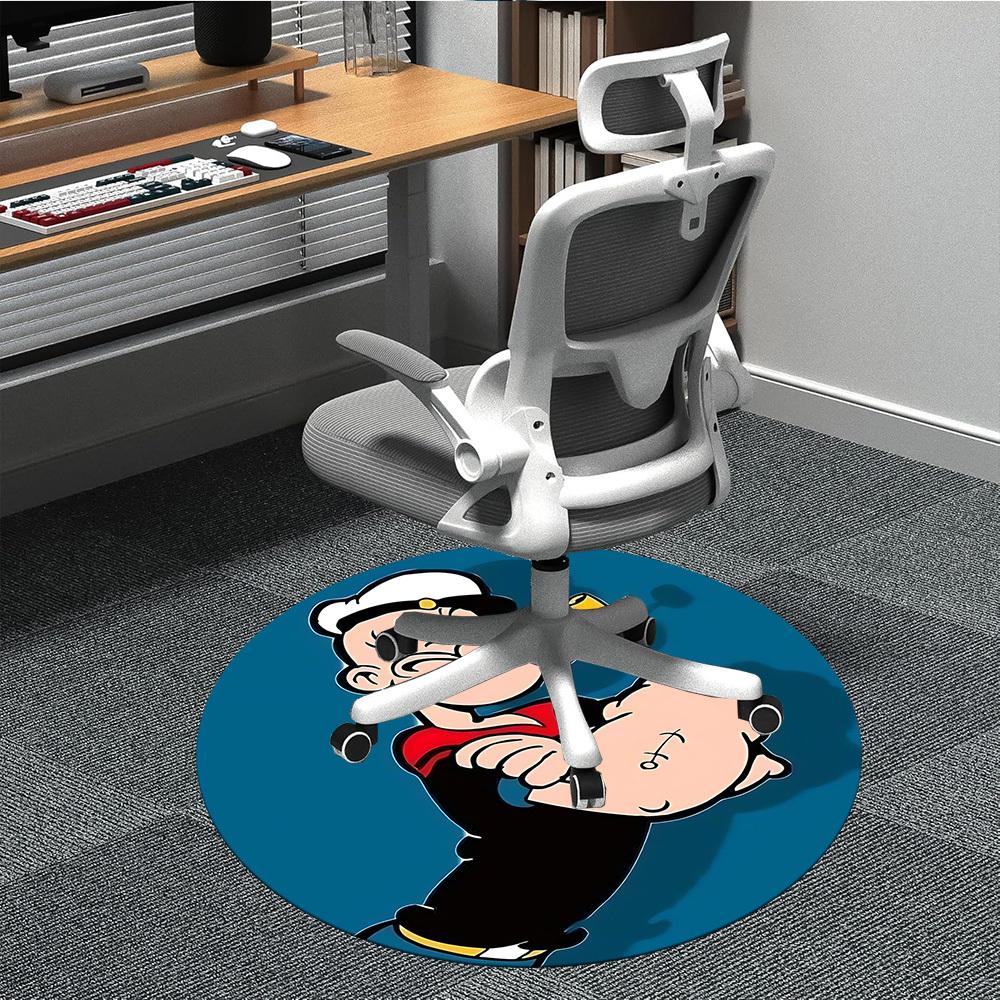 1pc Popeye Sailor Office Round Area Rug, Bedroom Living Room Home Decor, Room Deco,  Offic a1016063