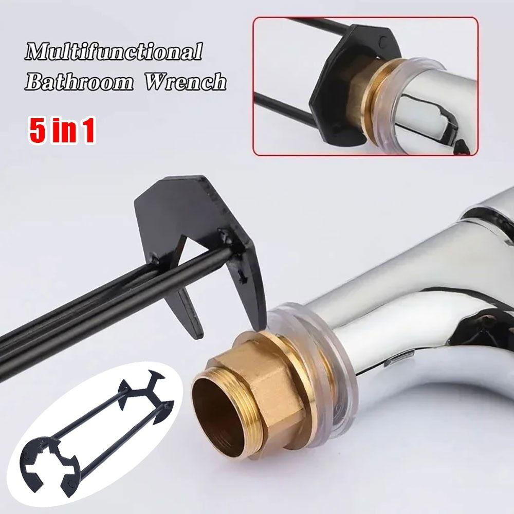 

1Pcs Flume Faucet Key Sink Wrench 5-in-1 Plumbing Tool Disassembly Maintenance Tool