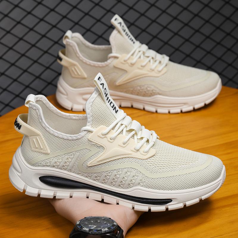 Men's Shoes Popular 2025 Summer Breathable Fly-woven Thin Men's Versatile Mesh Trendy Shoes Sports and Leisure Shoes Foreign Trade Shoes