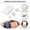 Magnetic White Striped Mosquito Net Curtains Available in Various Sizes Designed for Summer to Keep Insects Out While Allowing