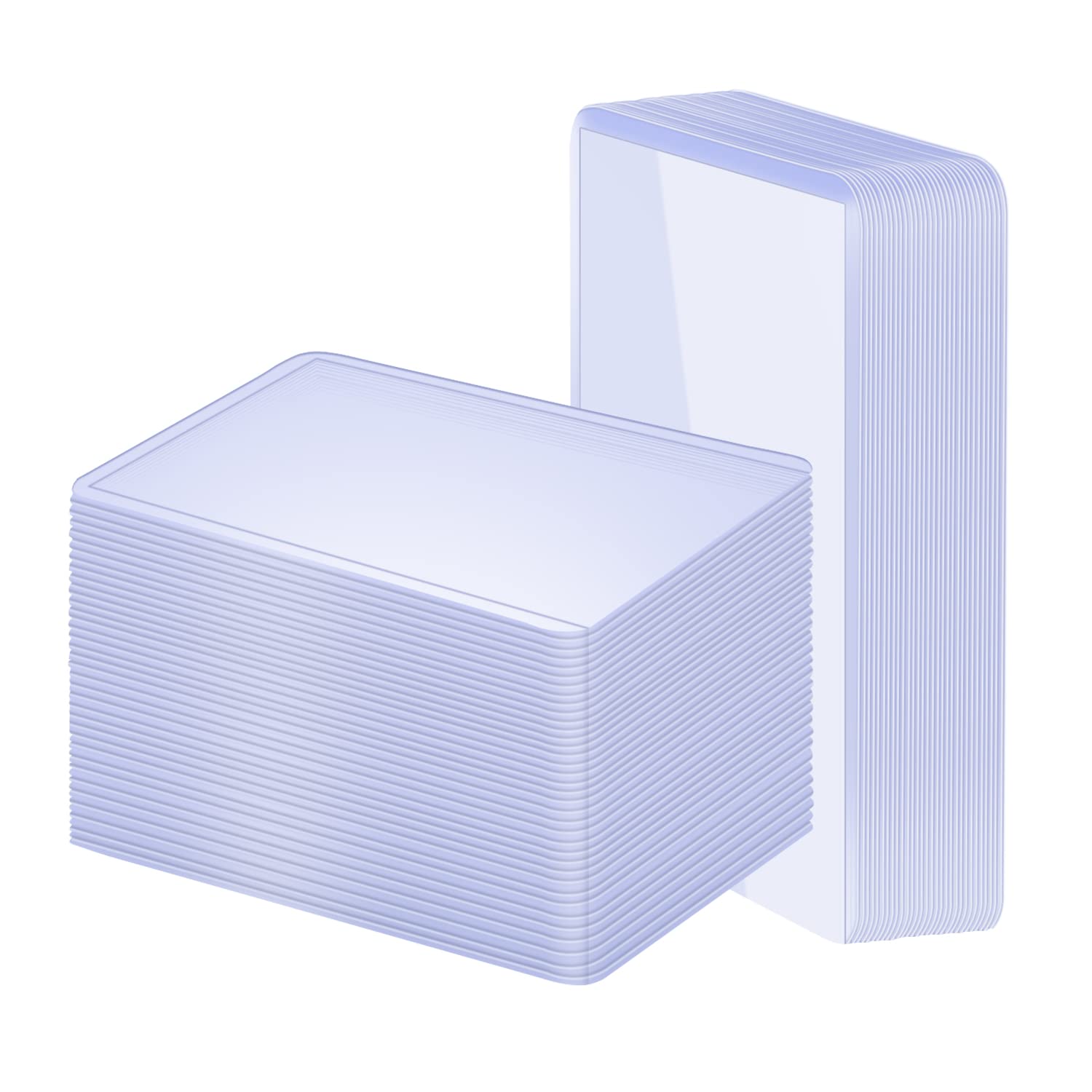 

35Pt Clear Pvc Hard Card Sleeves - Scratch-Resistant Trading Card Protectors For Sports, Game & Id Cards Storage Display