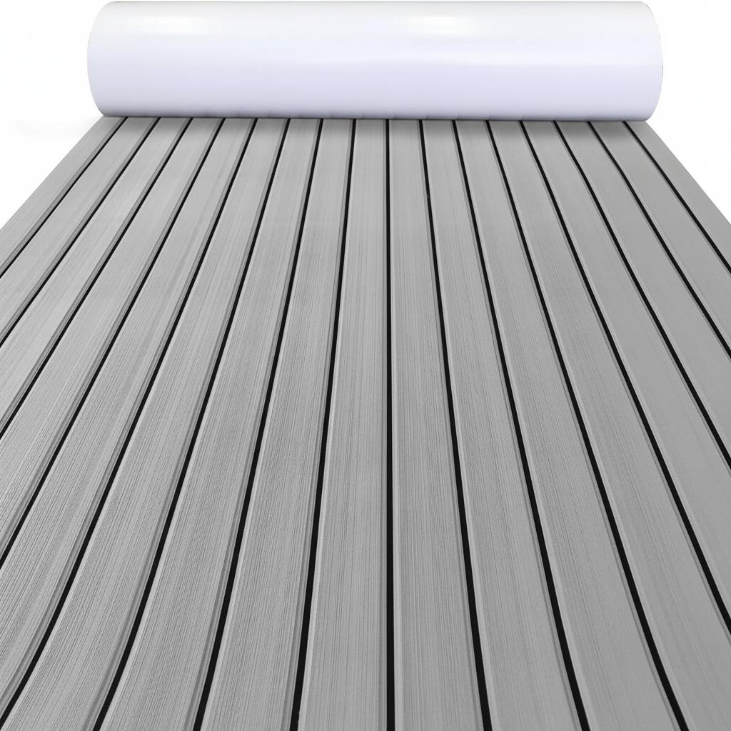 2400*300*5mm EVA Foam Boat Decking Sheet Mat Yacht Motorboat Anti Slip Vehicle Self-adhesive Marine Faux Teak Deck Flooring Pad