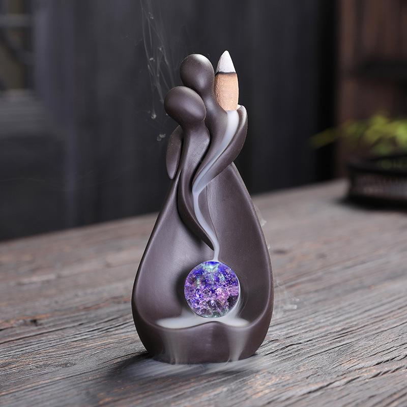 Zisha Backflow Incense Burner - Long-lasting Sandalwood and Agarwood Home Decoration.