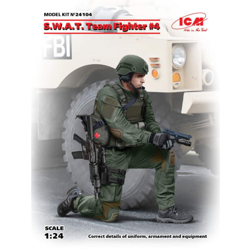 ICM 1/24 scale US S.W.A.T. Team Member No. 4 Plastic Model Kit 24104