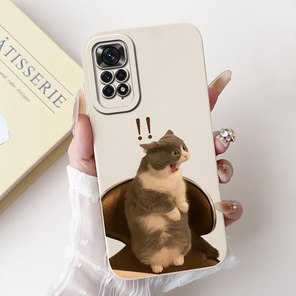 6.67'' Global For Redmi Note 11 Pro Case Silicone Fashion Luxury Cute Cat Painted Shockproof Phone Case For Redmi Note 11 Pro 5G