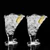 2pcs Set 9 Oz 260ml Ice Cream Cup Milk Dessert Ice-Cream Bowl Milk Shake Cold Drink Cups Restaurant Transparent Cocktail Glass