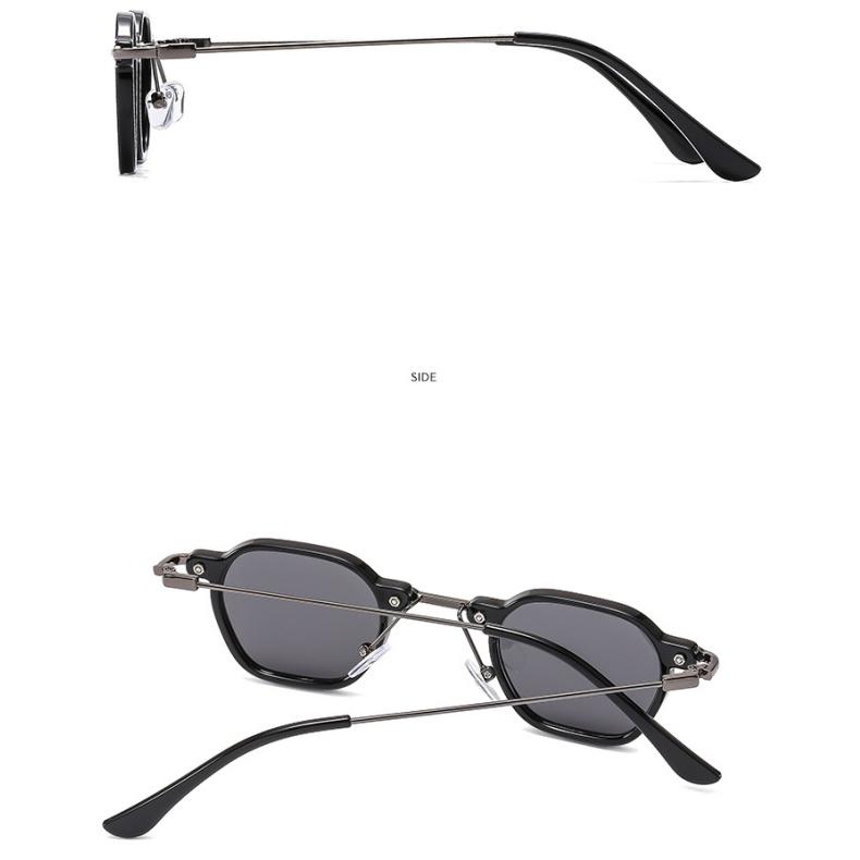 Men's Glasses Sun Protection UV Protection Fashion Personality Retro Hip Hop Punk Artistic Driving Commuter Square Small Frame Sunglasses