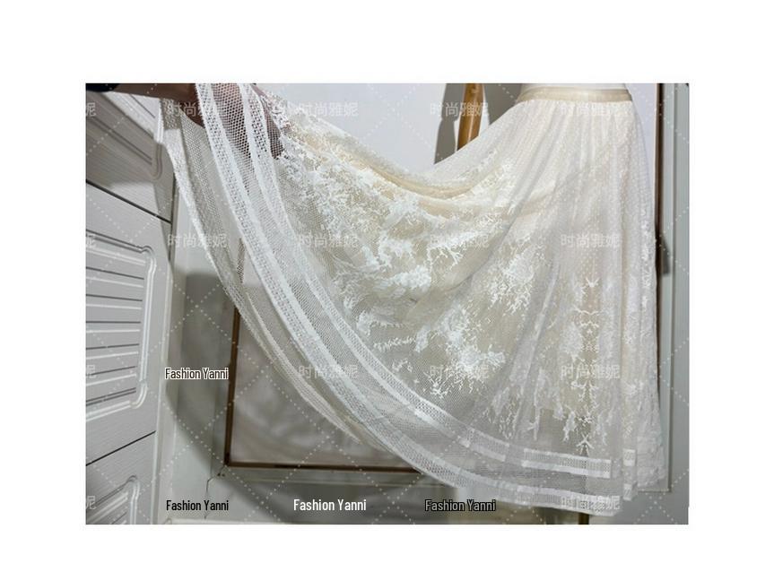 Yanni Pearl Beaded Tassel Vest & Mesh Midi Skirt